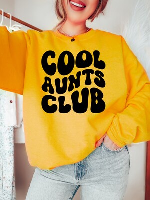 Retro Aunt Sweatshirt, Cool Aunts Club Sweatshirt, Aunt Shirt, Aunt Tee, Aunt Gift, Favorite Aunt - image4